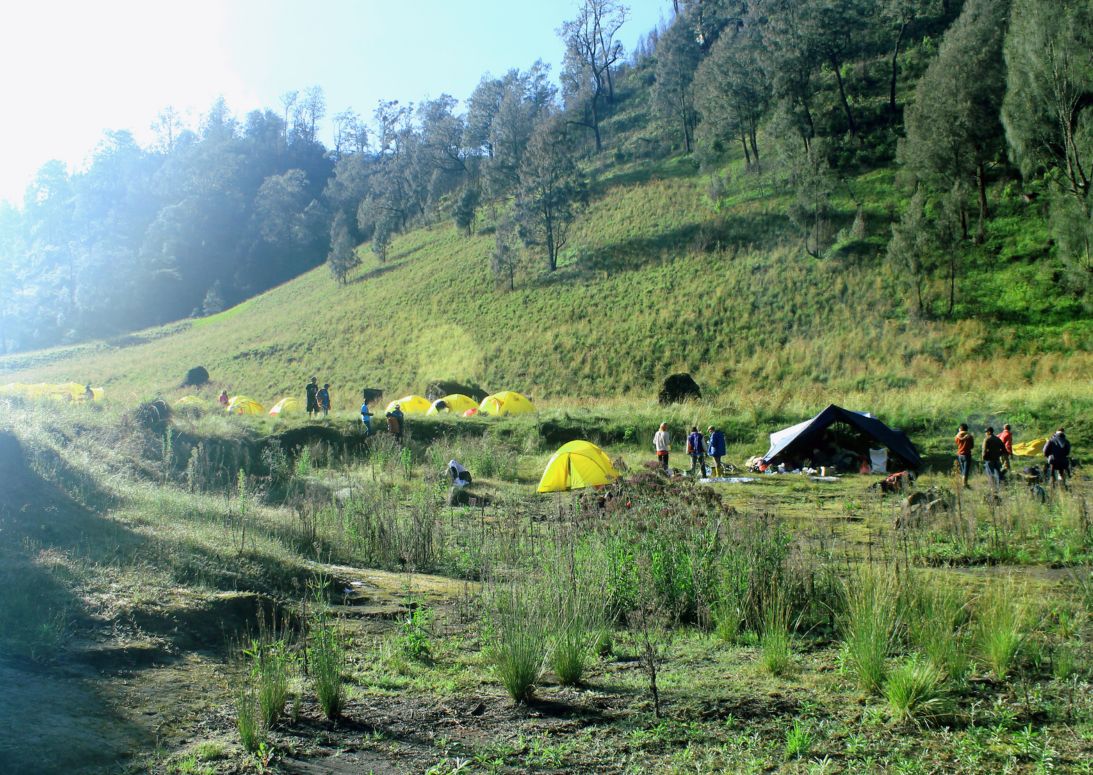 mount semeru camp site